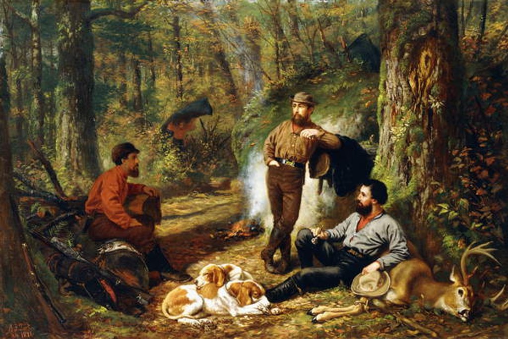 Detail of Halt on the Portage, 1871 by Arthur Fitzwilliam Tait