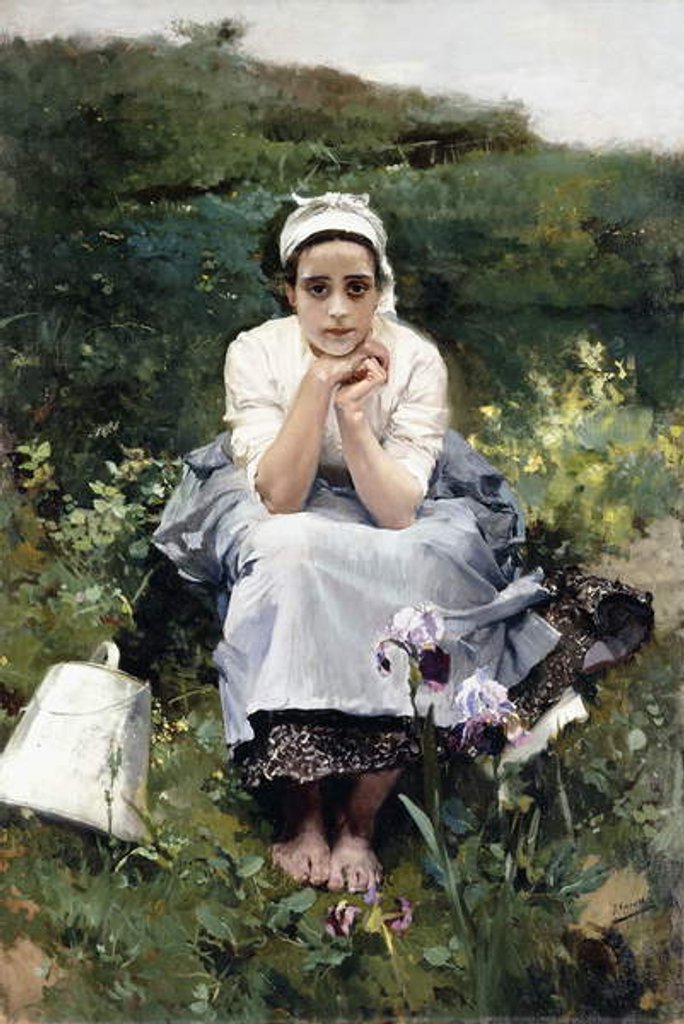 Detail of The Milkmaid, c.1890 by Joaquin Sorolla y Bastida