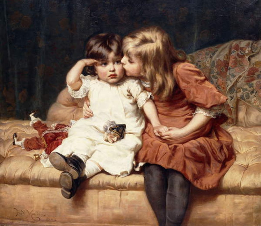 Detail of Never Mind!, 1884 by Frederick Morgan