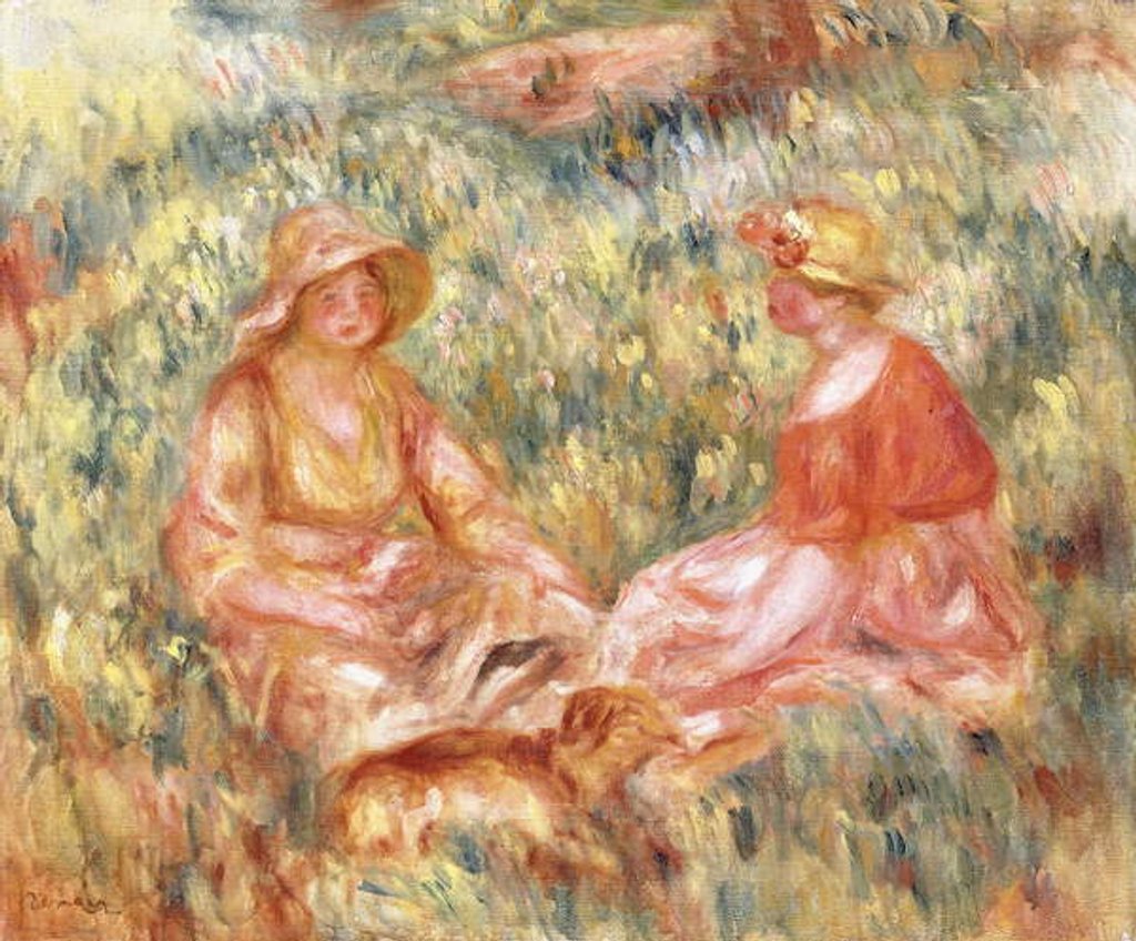 Detail of Two Women in the Grass, c.1910 by Pierre Auguste Renoir