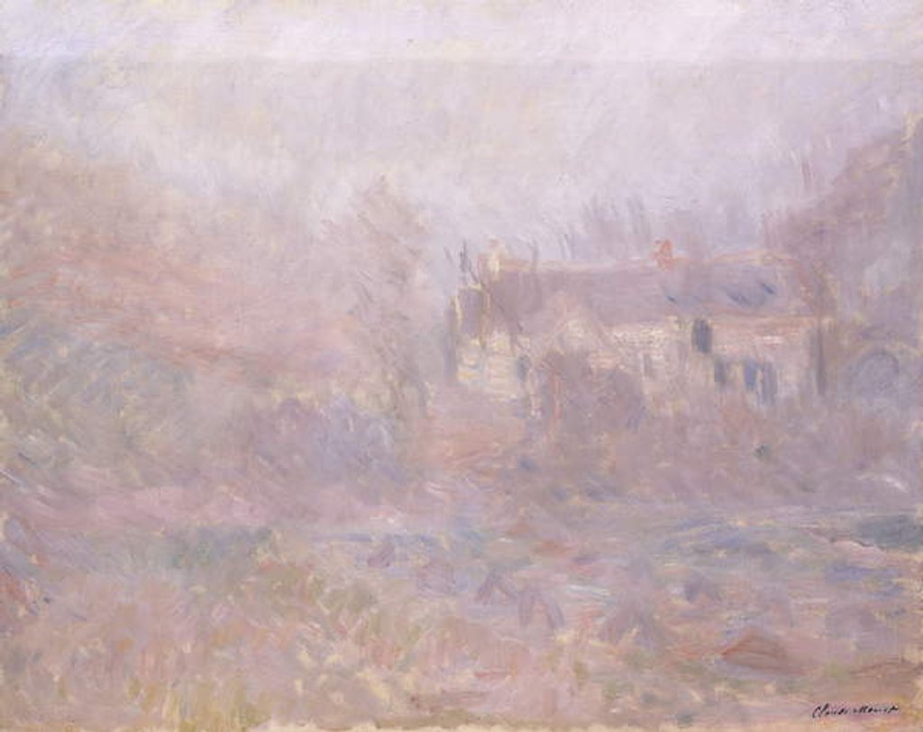 Detail of Houses at Falaise in the Fog, 1885 by Claude Monet