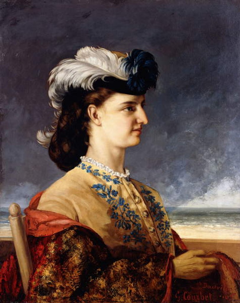 Detail of Portrait of Countess Karoly, 1865 by Gustave Courbet