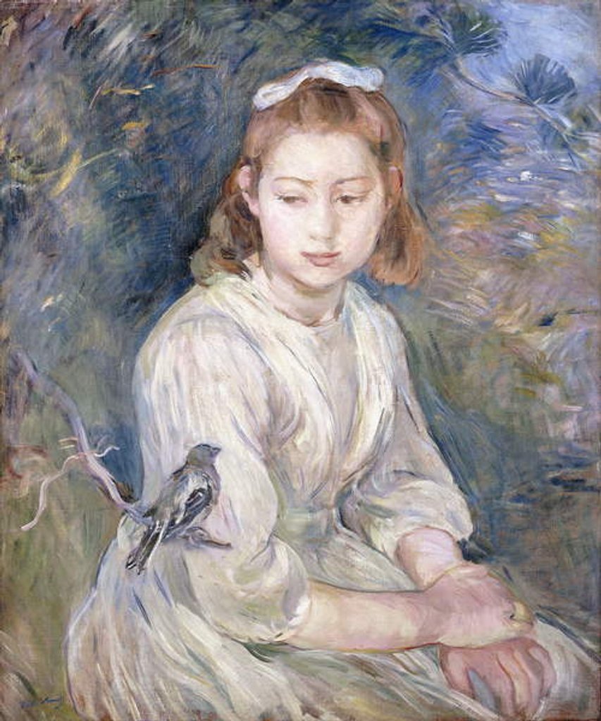 Detail of Little Girl with a Bird, 1891 by Berthe Morisot