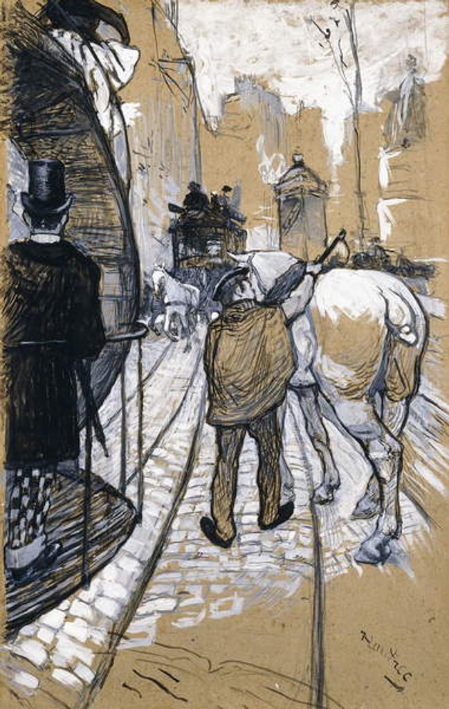 Detail of The Coach Driver of the Omnibus Company, 1888 by Henri de Toulouse-Lautrec