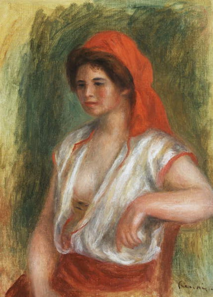 Detail of The Beautiful Sicilian by Pierre Auguste Renoir