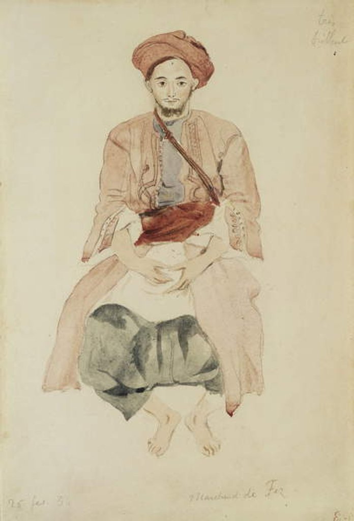 Detail of Merchant of Fez, c.1832 by Ferdinand Victor Eugene Delacroix