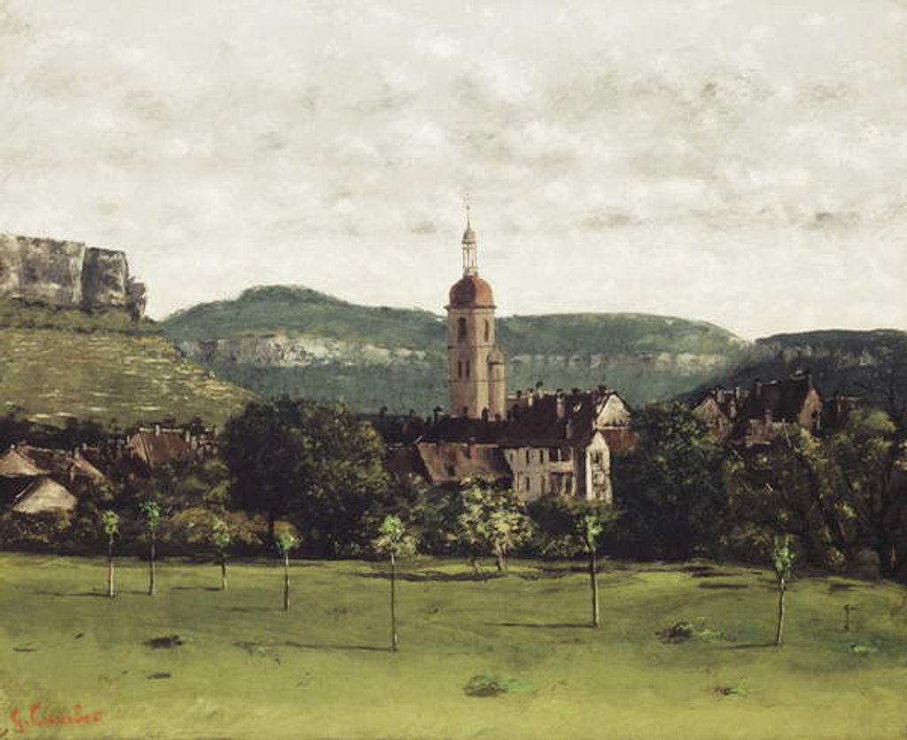 Detail of View of Ornans and its Bell Tower, c.1858 by Gustave Courbet