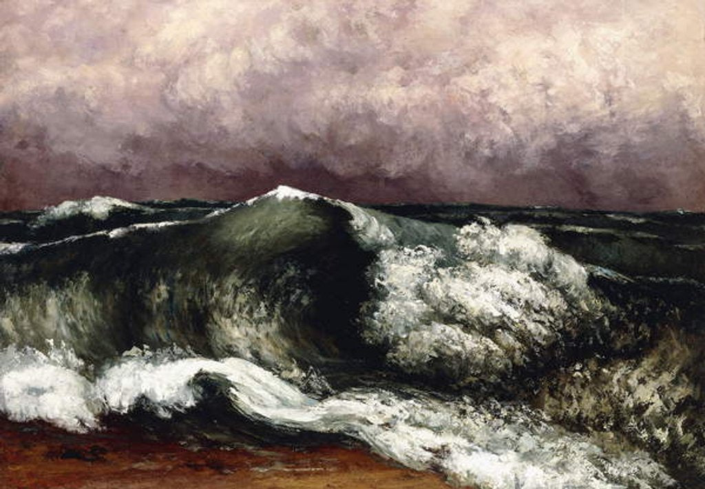 Detail of The Wave, 1869 by Gustave Courbet