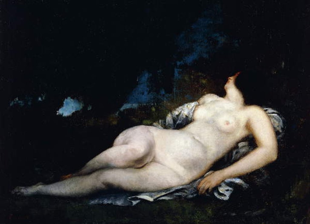 Detail of Study for a Woman Sleeping, c.1852 by Gustave Courbet