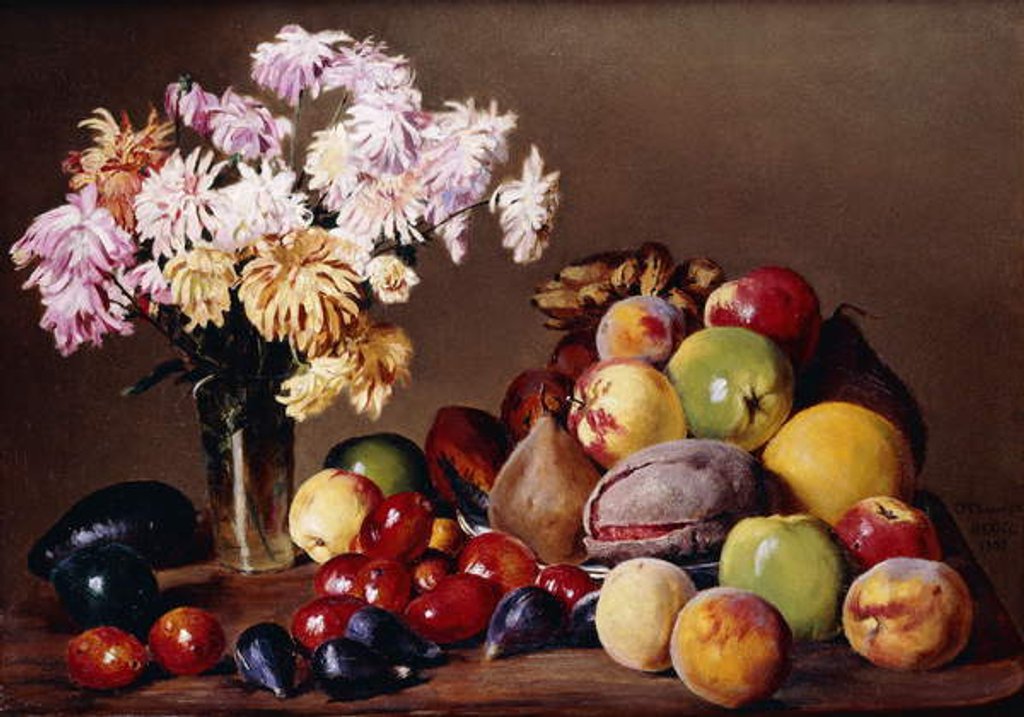 Detail of Still Life with Fruit and Flowers, 1908 by Conrad Wise Chapman
