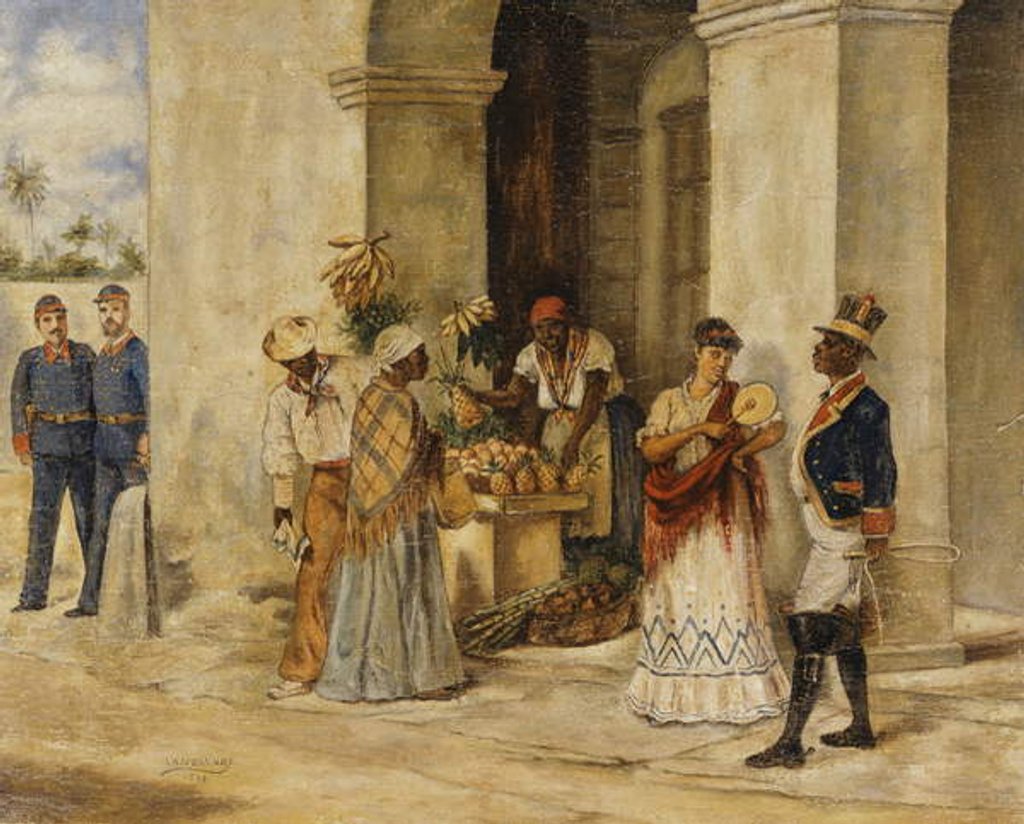 Detail of A Local Scene, 1888 by Victor Patricio Landaluce