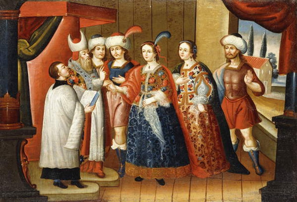Detail of The Marriage of King David by Leonardo Flores