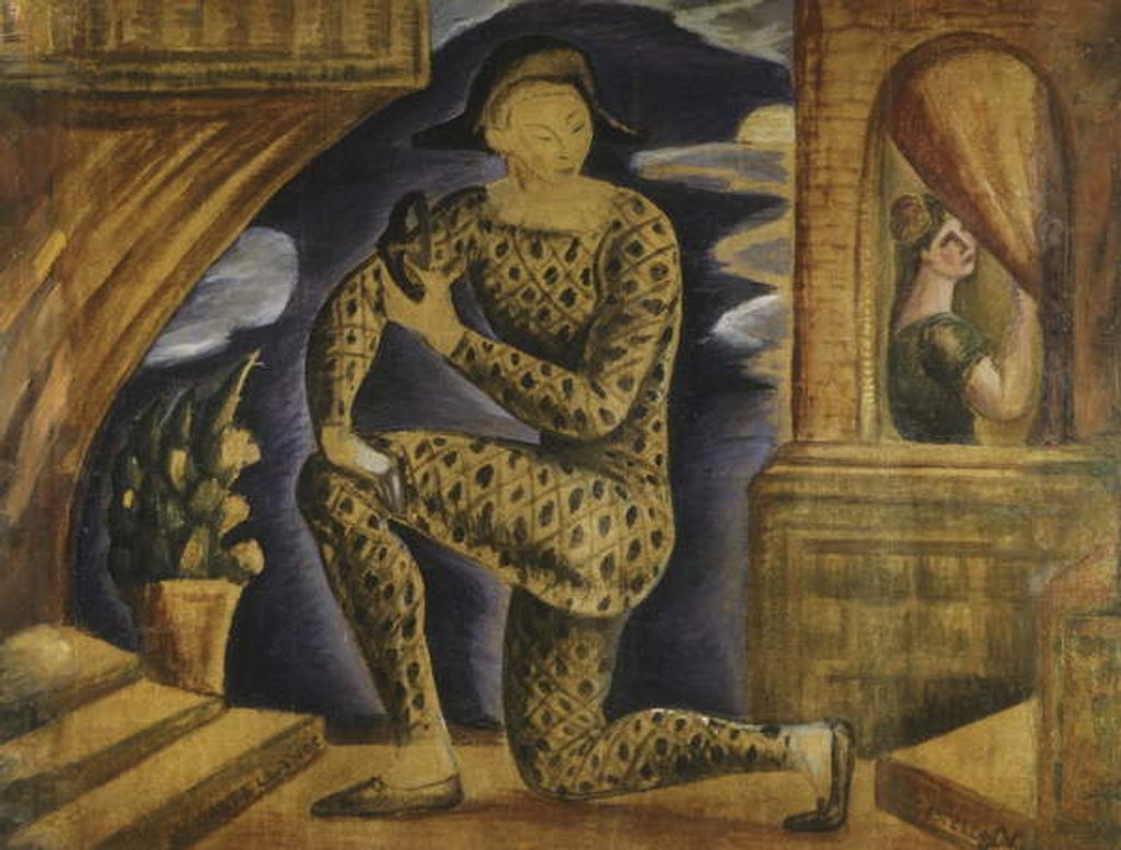 Detail of Harlequin and Colombine by Carlos Alberto Castellanos