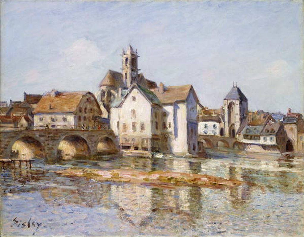 Detail of The Bridge at Moret, 1892 by Alfred Sisley