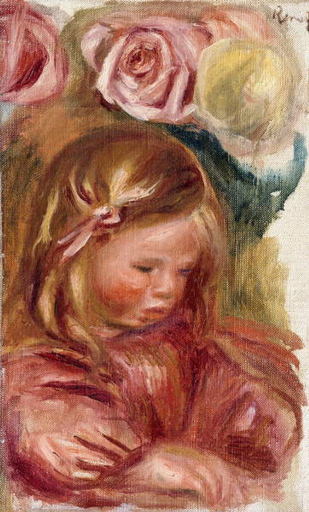 Detail of Study, Coco in the Roses, by Pierre Auguste Renoir
