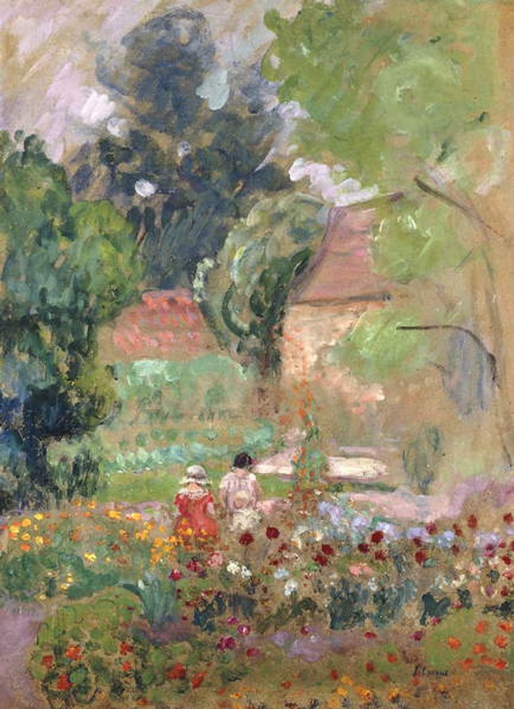 Detail of Marthe, Nono and Pierre in the Garden, by Henri Lebasque