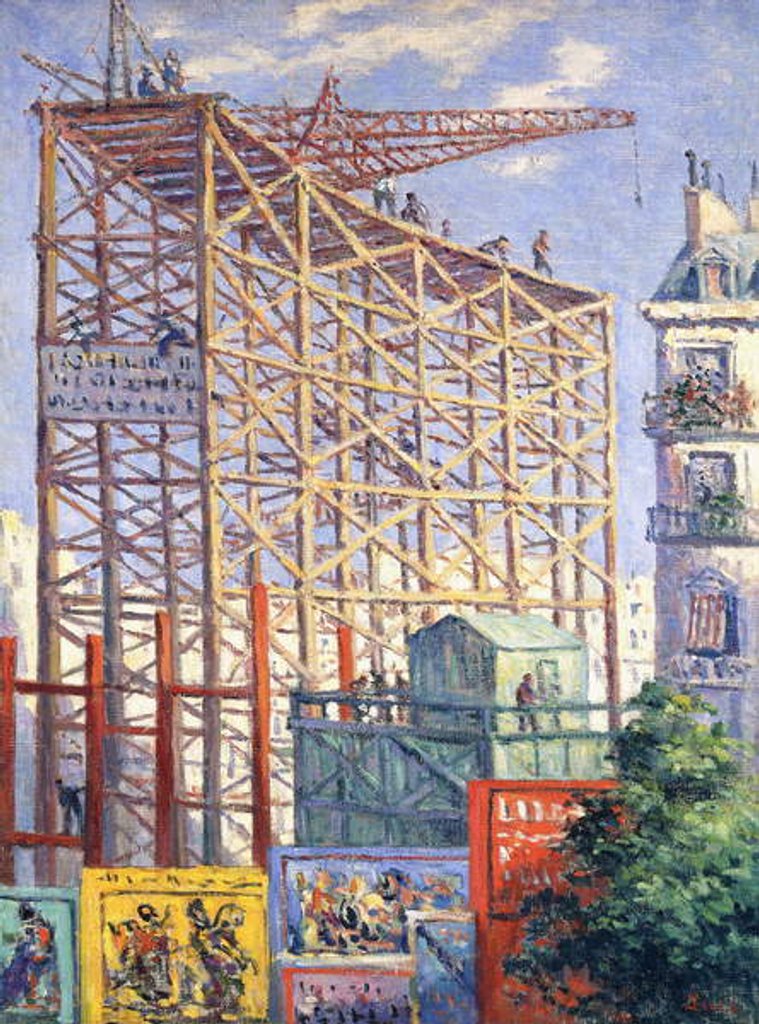 Detail of Scaffolding and Posters, c.1912 by Maximilien Luce