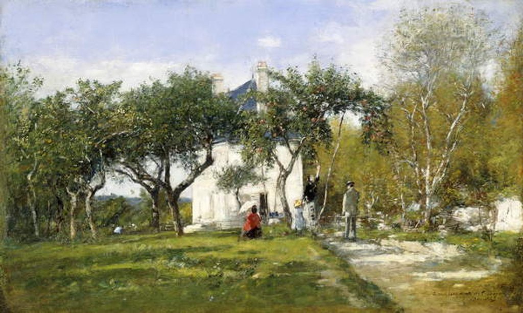 Detail of Fervaques, Garden and House of Monsieur Jacquette, 1877 by Eugene Louis Boudin