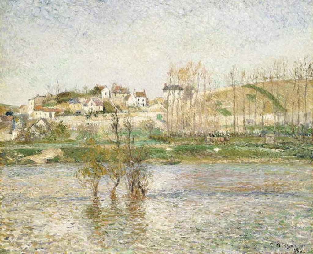 Detail of Flood in Pontoise, 1882 by Camille Pissarro