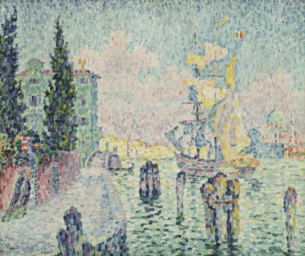 Detail of The Green House, Venice, 1905 by Paul Signac