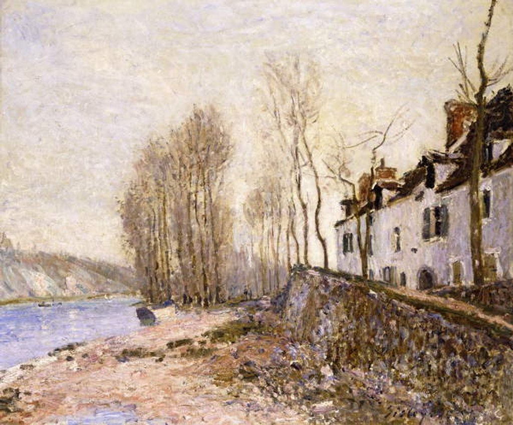 Detail of Saint Mammes, la Croix-Blanche, 1884 by Alfred Sisley
