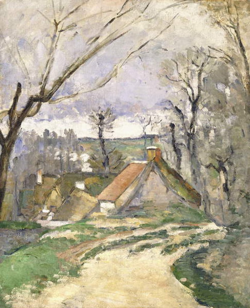 Detail of The Cottages of Auvers, 1872-73 by Paul Cezanne