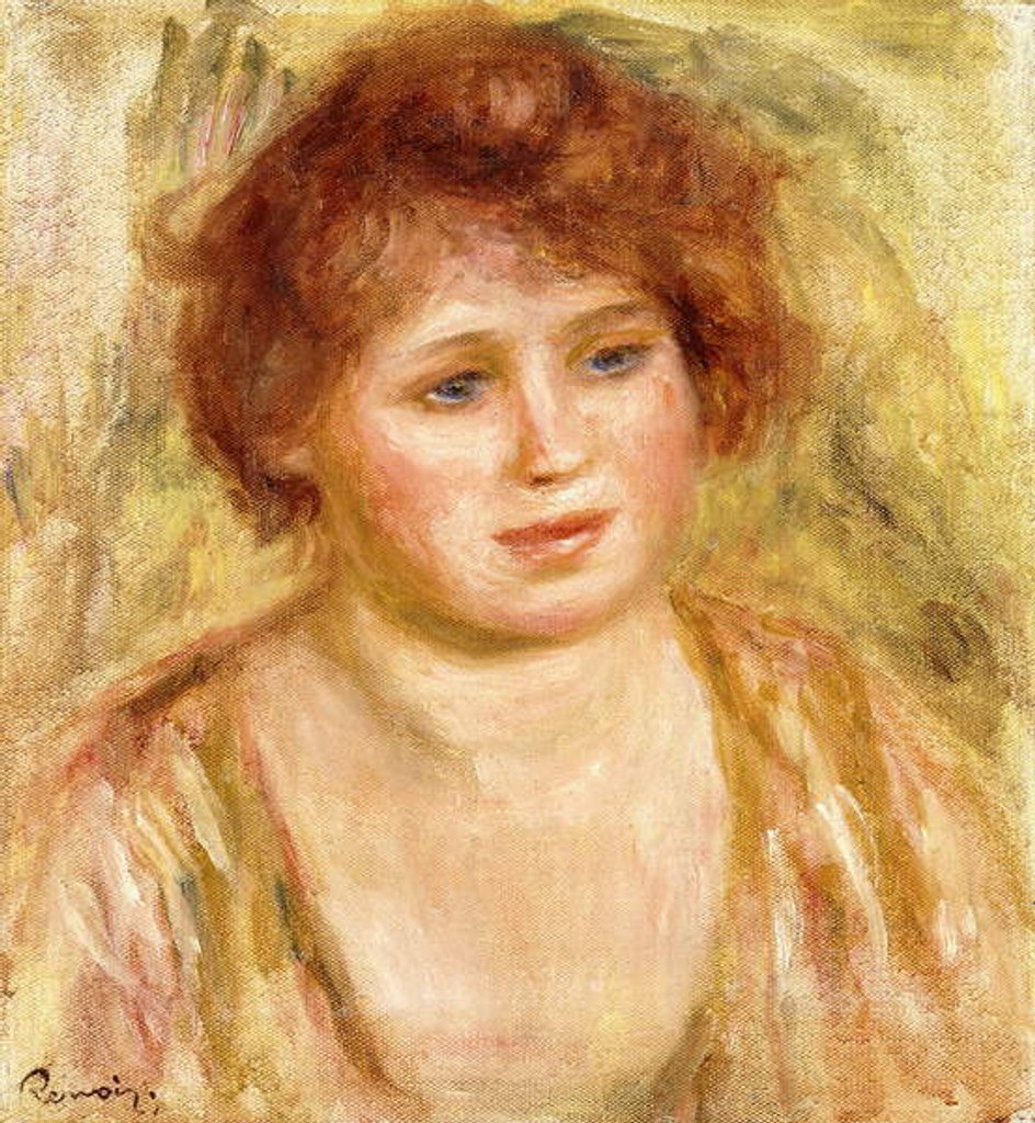 Detail of Head of a Woman, 1919 by Pierre Auguste Renoir