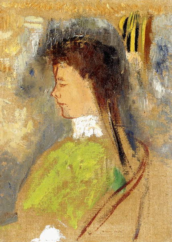 Detail of Violette Heymann, c.1910 by Odilon Redon