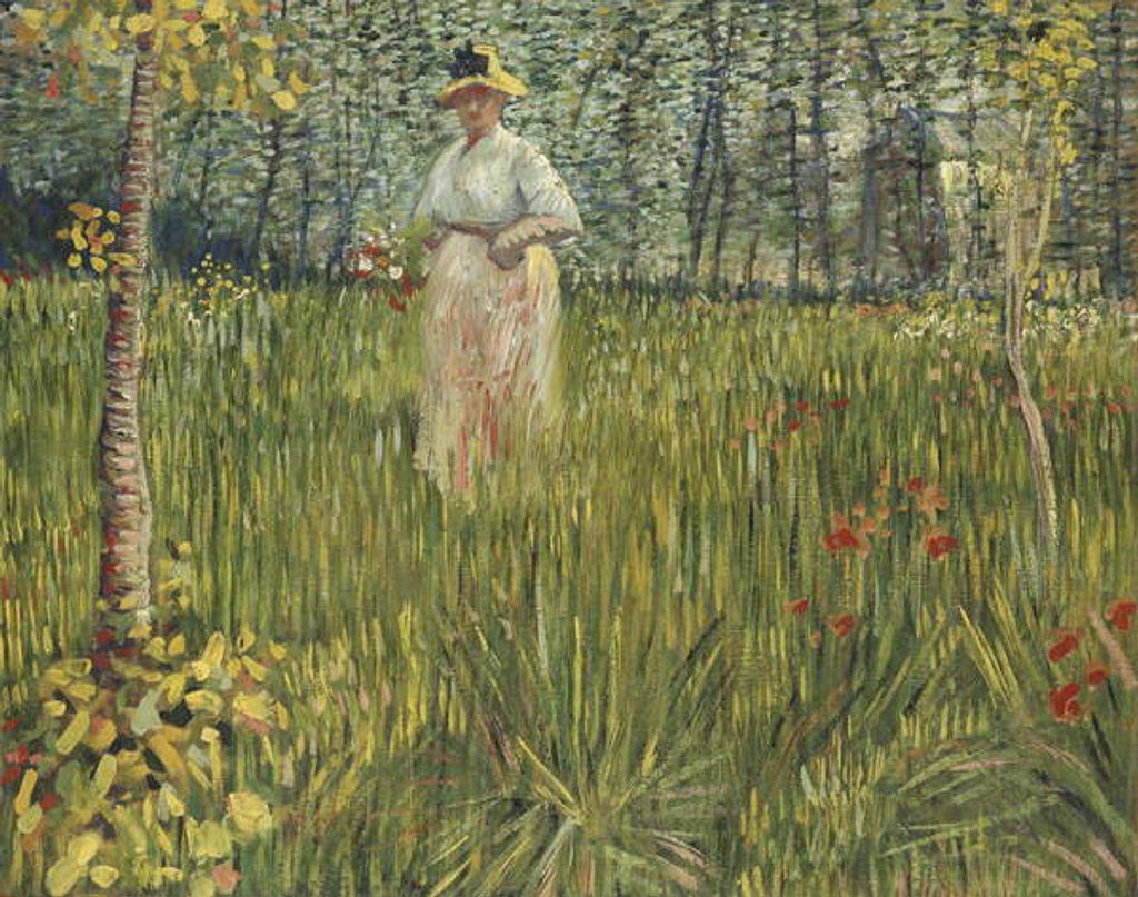 Detail of Woman in a Garden, 1887 by Vincent van Gogh