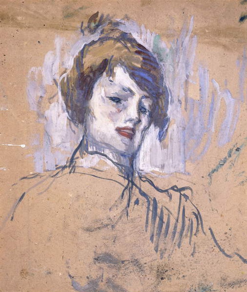 Detail of Head of a Woman, 1896 by Henri de Toulouse-Lautrec