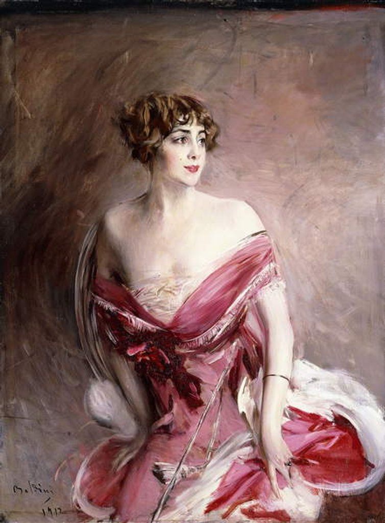 Detail of Portrait of Mlle. de Gillespie, La Dame de Biarritz, 1912 by Giovanni Boldini