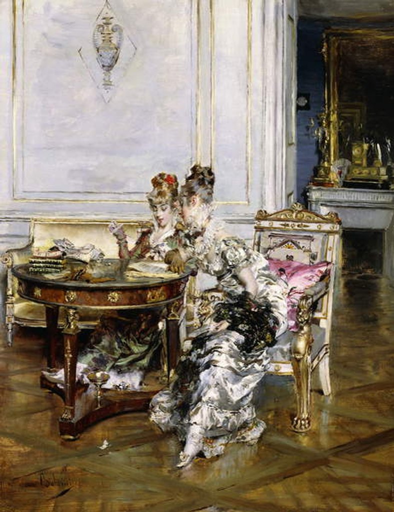 Detail of Elegant Ladies in an Interior, c.1875 by Giovanni Boldini