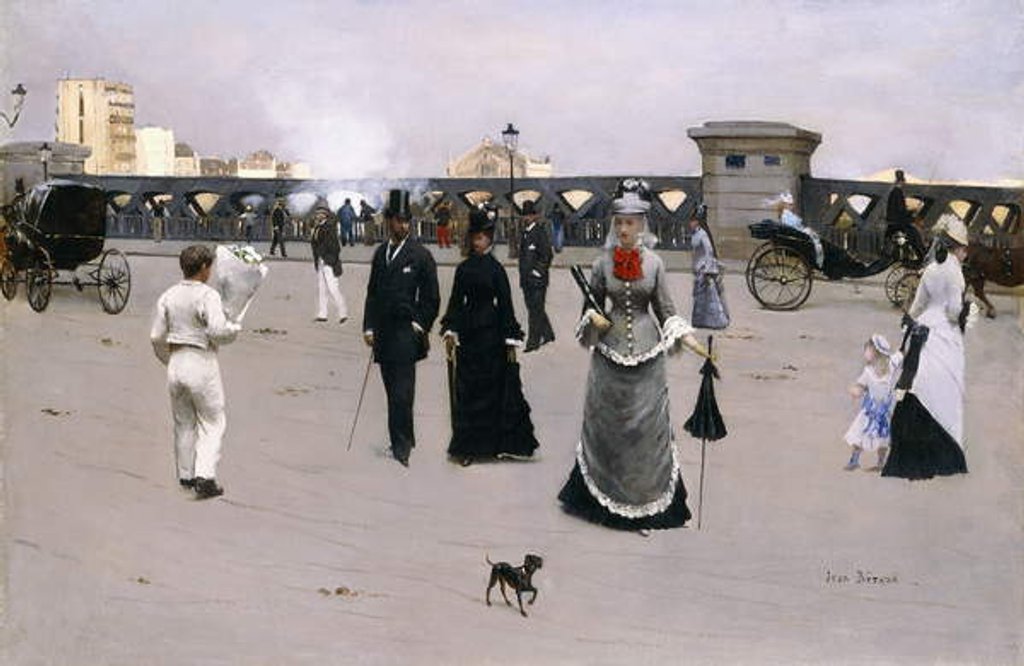 Detail of Le Pont de l'Europe, c.1875 by Jean Beraud