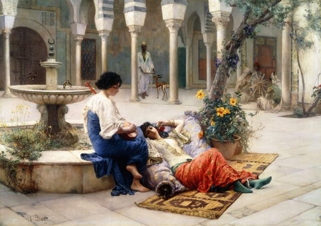 Detail of In the Courtyard of the Harem by Max Ferdinand Bredt