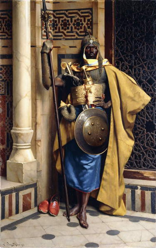 Detail of The Palace Guard, 1892 by Ludwig Deutsch