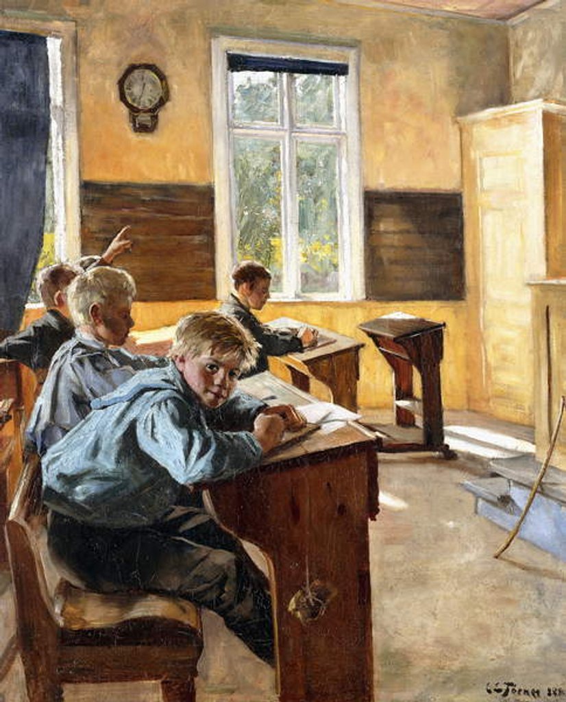 Detail of In the Classroom, 1888 by Karen Elizabeth Tornoe
