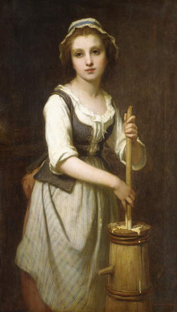 Detail of Churning the Butter by Pierre Francois Bouchard