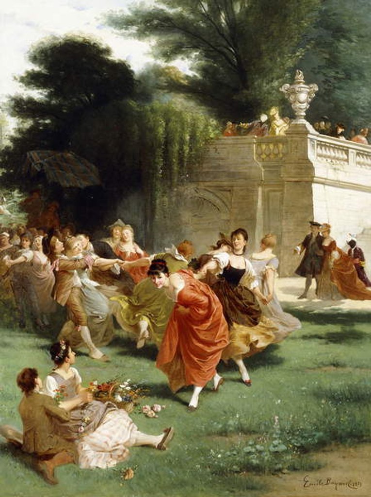 Detail of Fete Champetre, 1878 by Emile Antoine Bayard