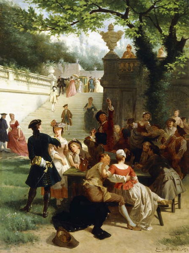 Detail of Fete Champetre, 1878 by Emile Antoine Bayard