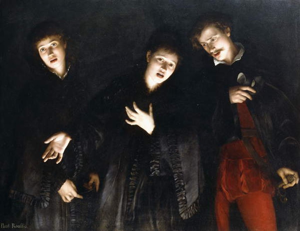 Detail of Three Singers by Albert Alexander Paul Rouffio