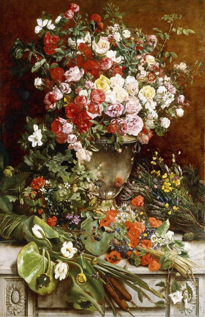 Detail of Homage to the Queen of Flowers, 1884 by Charles Verlat