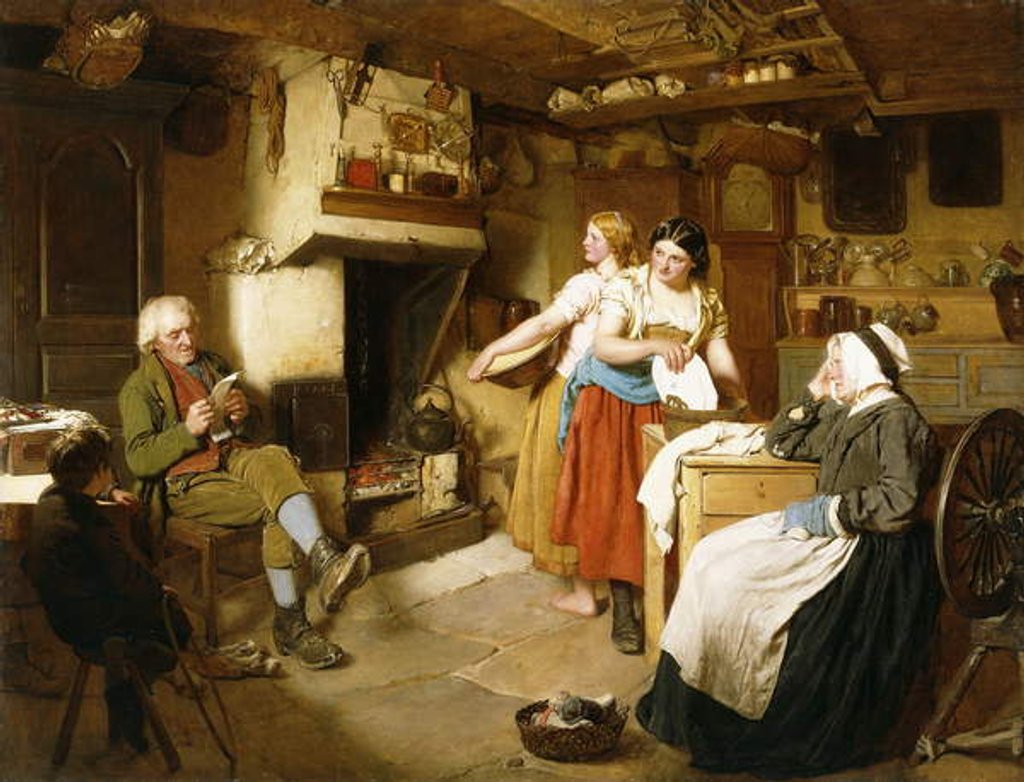 Detail of A Family in an Interior by John Faed