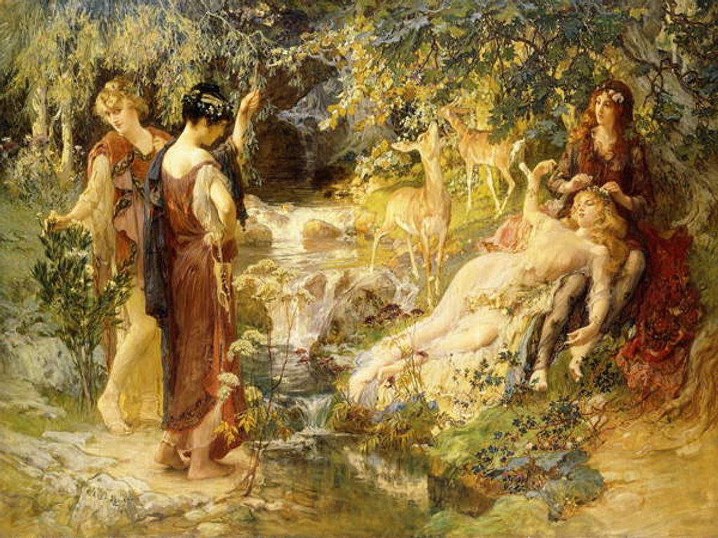 Detail of A Secret Wood, 1900 by Frederick Arthur Bridgman