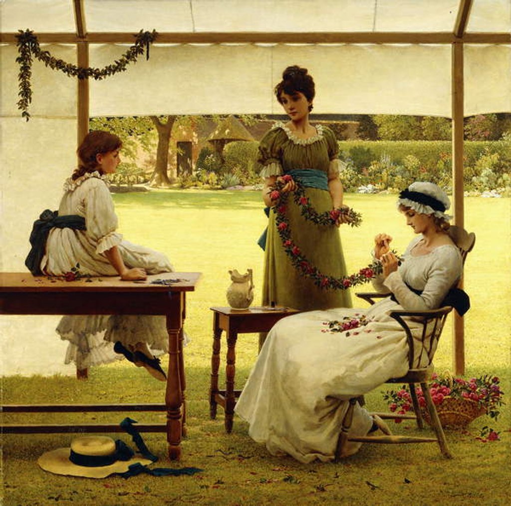 Detail of The Garland by George Dunlop Leslie