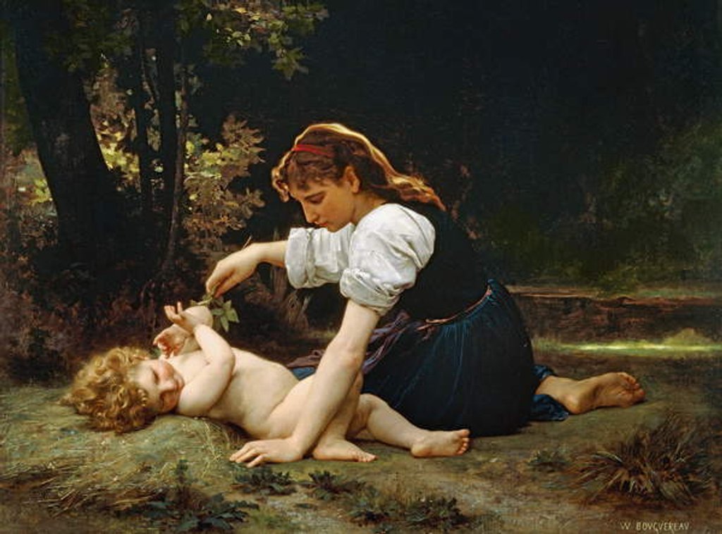 Detail of Young Woman and Child, 1881 by William-Adolphe Bouguereau