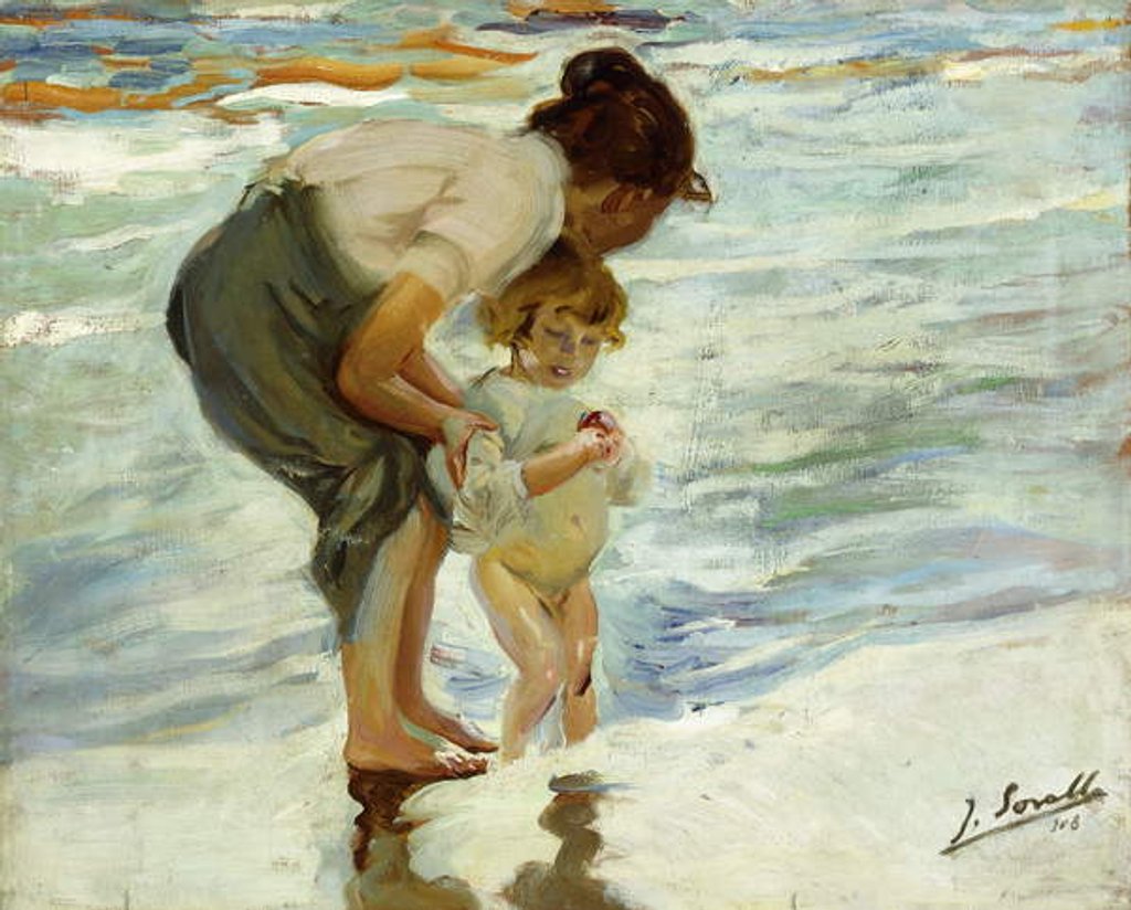 Detail of On the Beach, 1908 by Joaquin Sorolla y Bastida