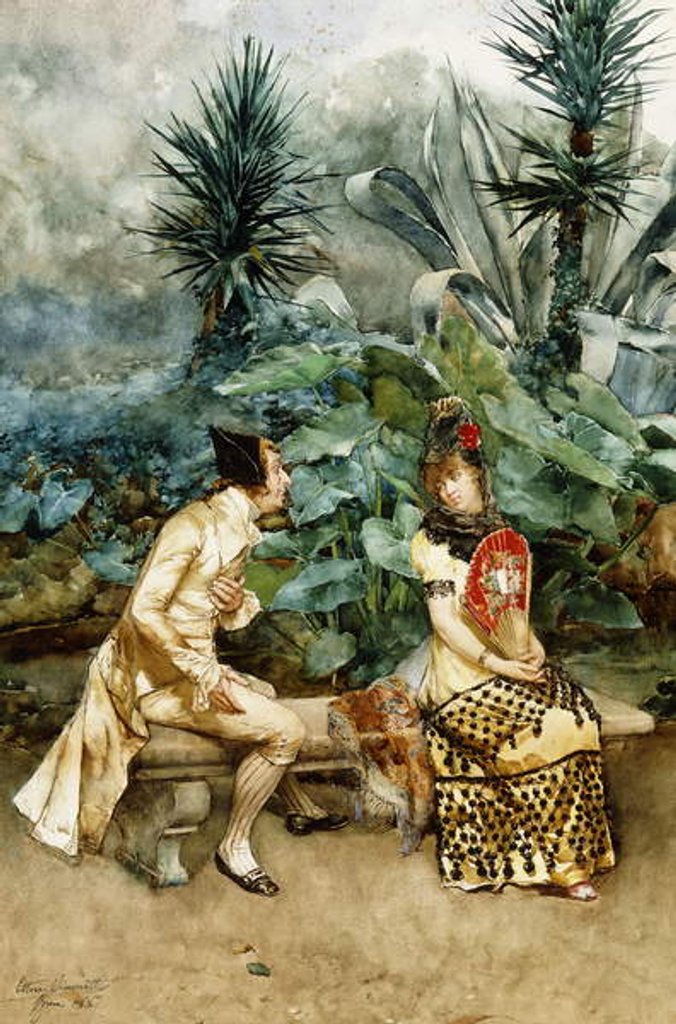 Detail of A Declaration of Love, 1887 by Ettore Simonetti