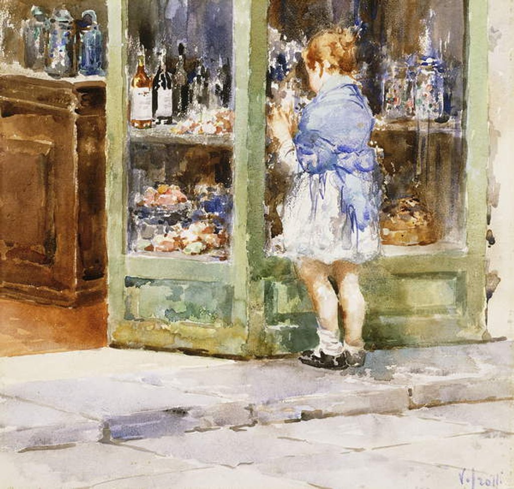 Detail of The Window-shopping Girl, by Vicenzo Irolli