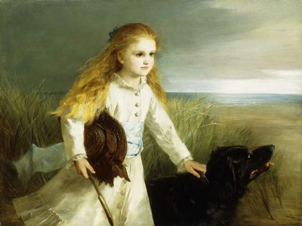 Detail of A Day at the Seashore by Otto Leyde
