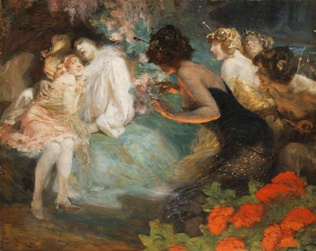 Detail of Fantasy by Edouard Francois Zier